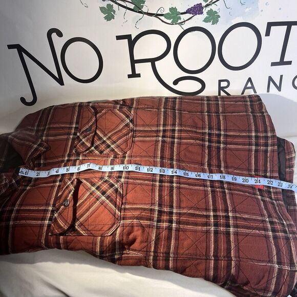 Dickies Rust Red Plaid Quilted Lined Shirt Jacket Womens XL - Picture 8 of 8